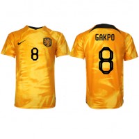 Camiseta Países Bajos Cody Gakpo #8 Primera Equipación Mundial 2022 manga corta